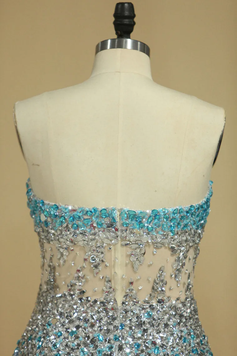 2024 Sweetheart Prom Dresses Mermaid With Beading Tulle
