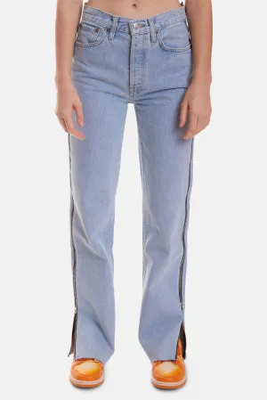 90s High Rise Loose Zip Jean NAF