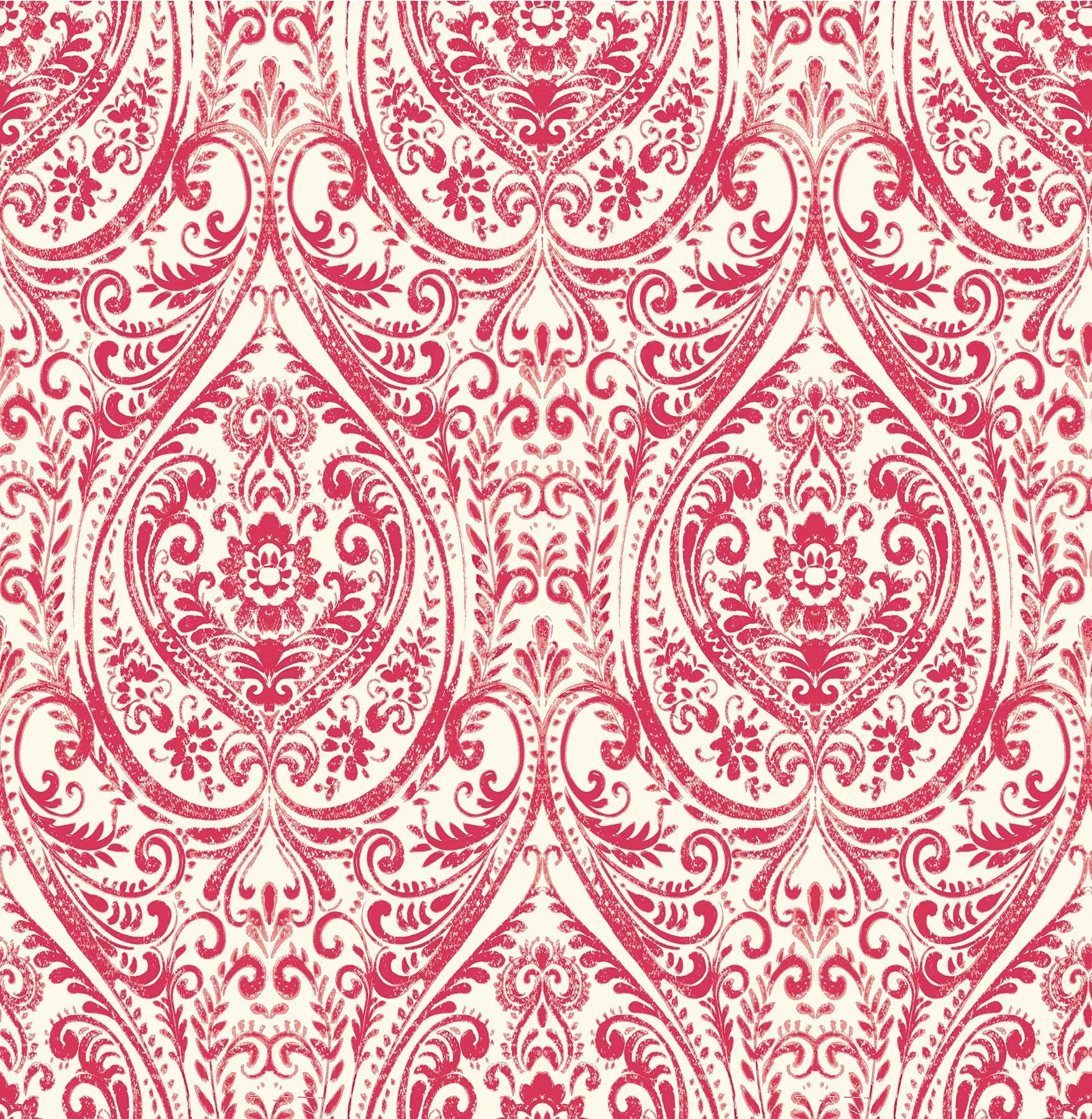 A-Street Prints 1014-001865 Gypsy Red Damask Wallpaper