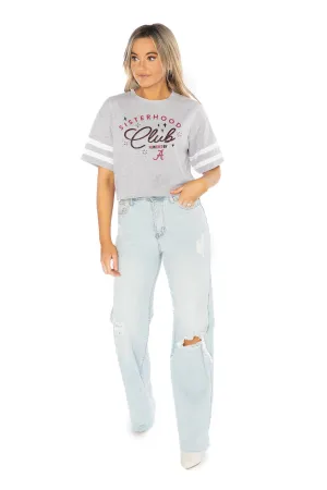 ALABAMA CRIMSON TIDE SISTERHOOD CLUB DROP SHOULDER MID-CROP TEE