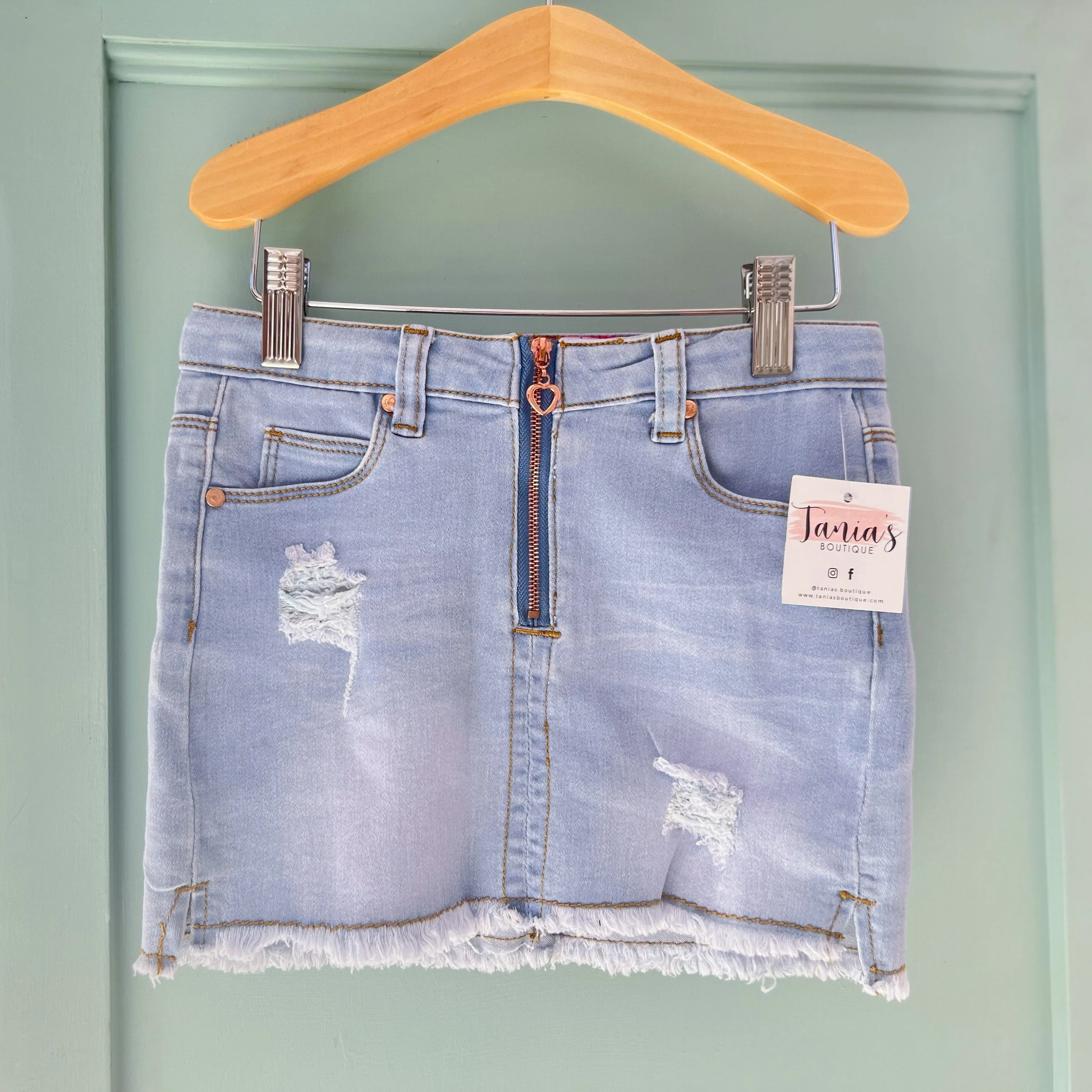 Alyssa Denim Skirt (light wash)