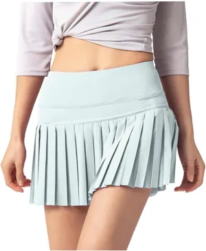 Athletic Skorts for Women Running Tennis Skirts with Shorts Trendy Casual Pleated Golf Skirt High Waist Workout Skort