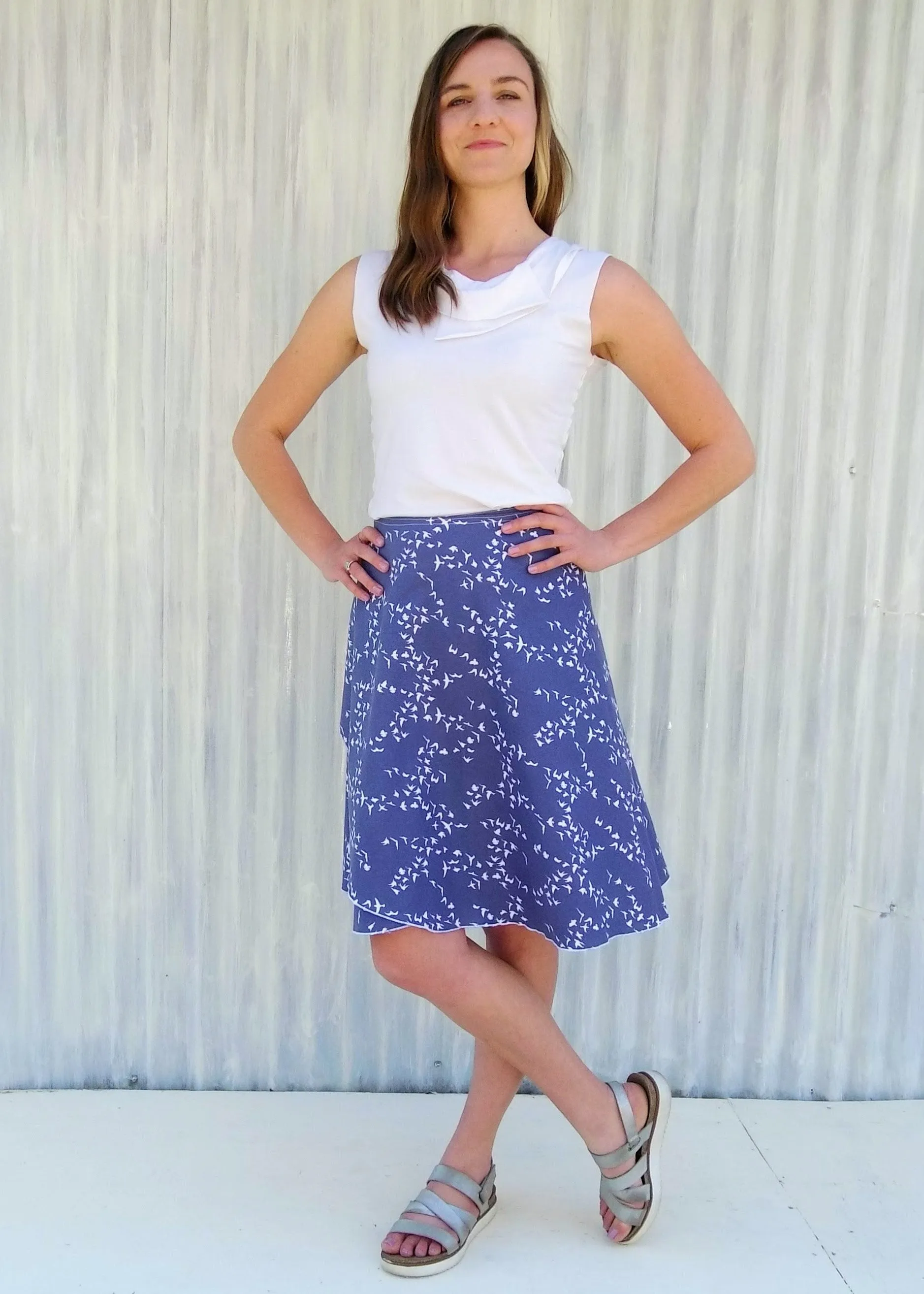 Blue Warbler Wrap Skirt