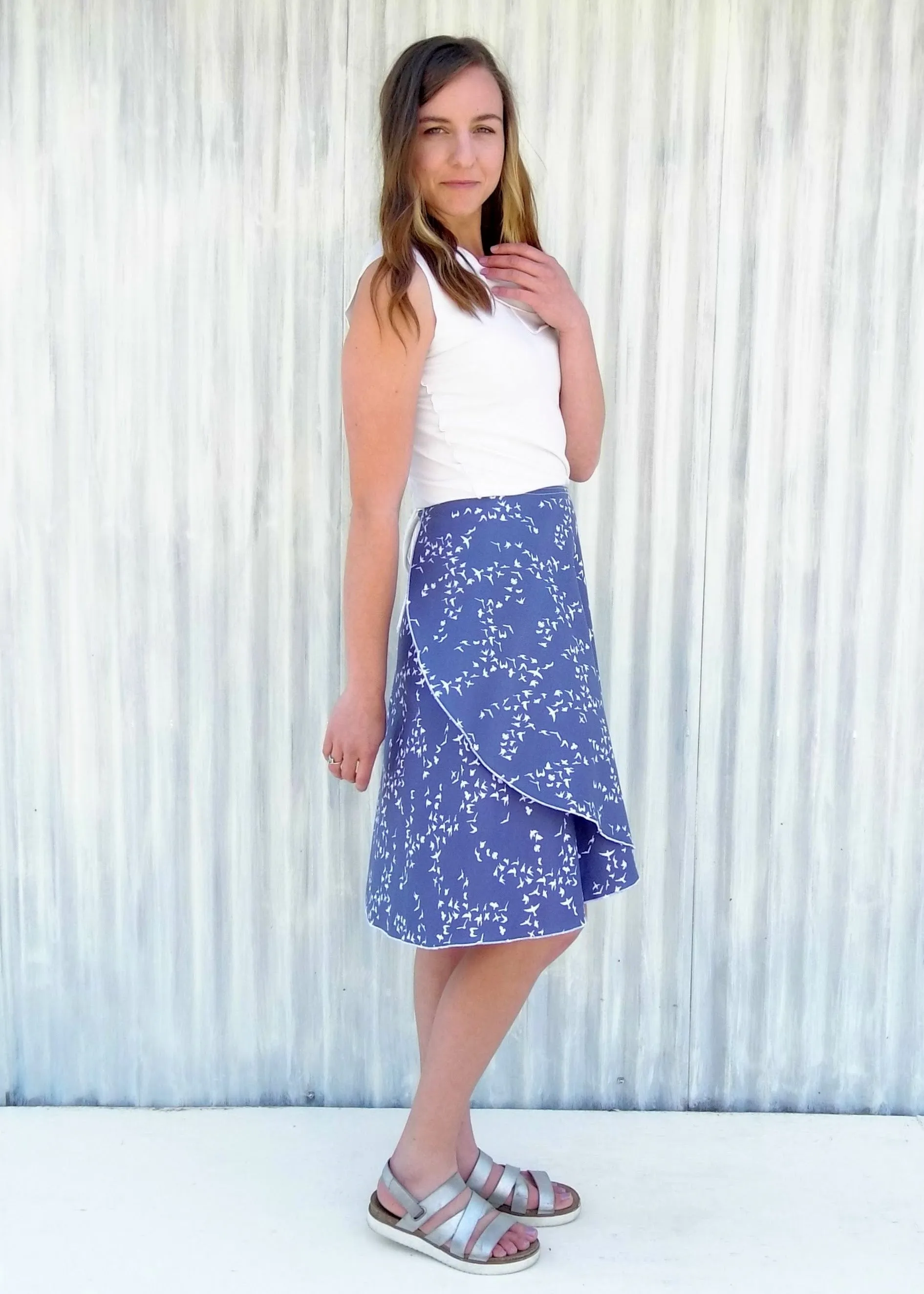 Blue Warbler Wrap Skirt