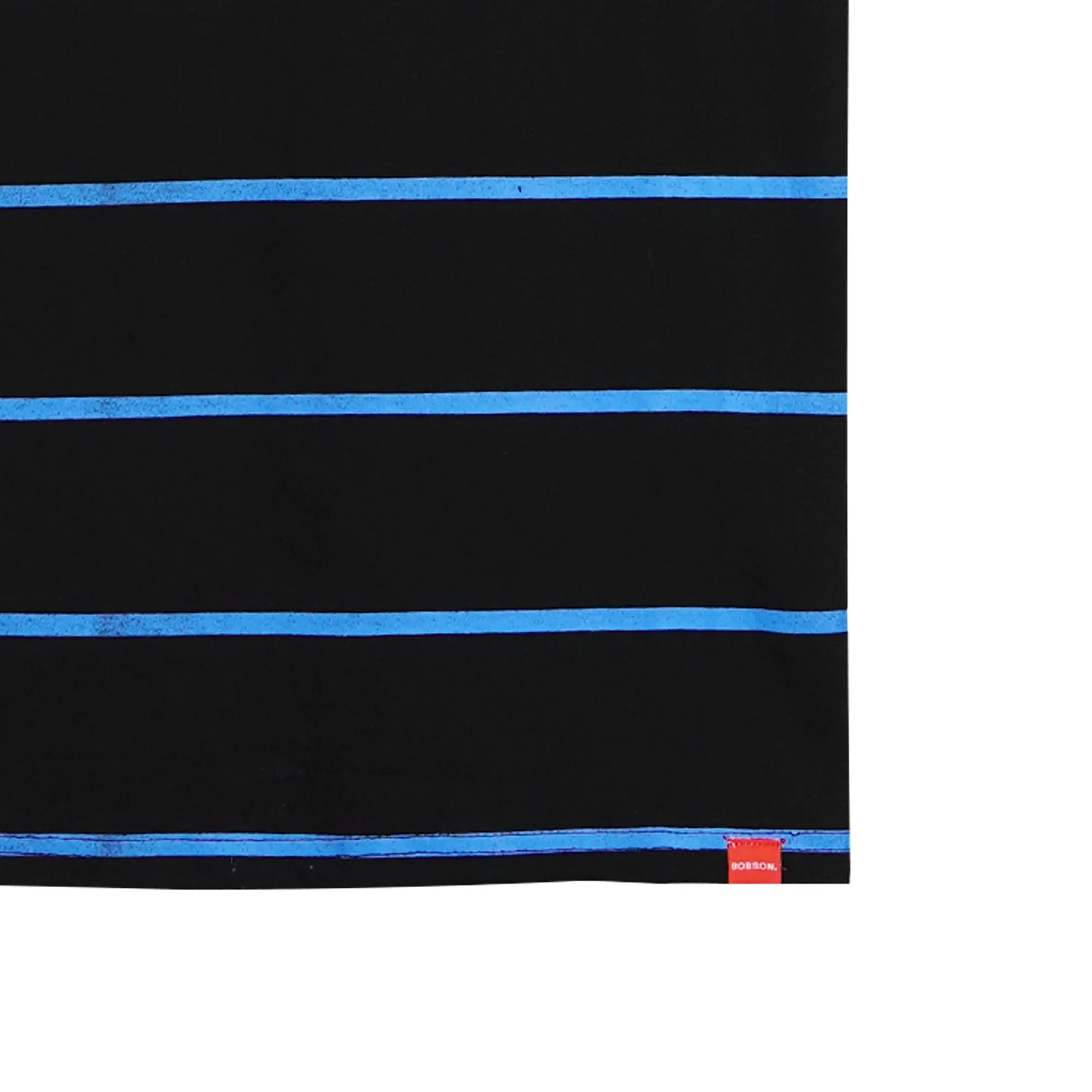 Bobson Japanese Men's Basic Striped Tees for Men Trendy Fashion High Quality Apparel Comfortable Casual Top for Men Slim Fit 142885-U (Black)