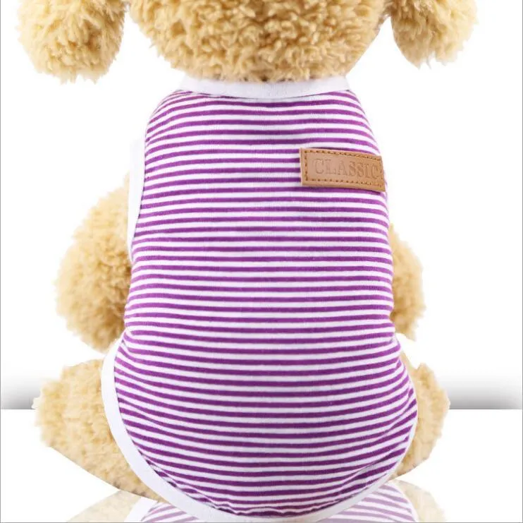 Cat's Summer Striped Cotton T-Shirts