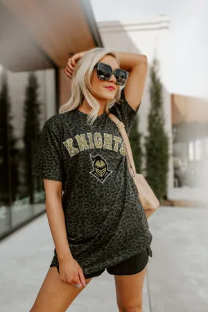 CENTRAL FLORIDA KNIGHTS "ALL THE CHEER" LEOPARD STANDARD FIT CREW NECK TEE