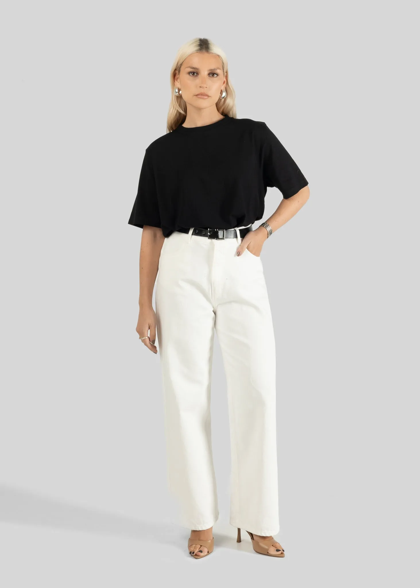 Damian Relaxed White Jeans