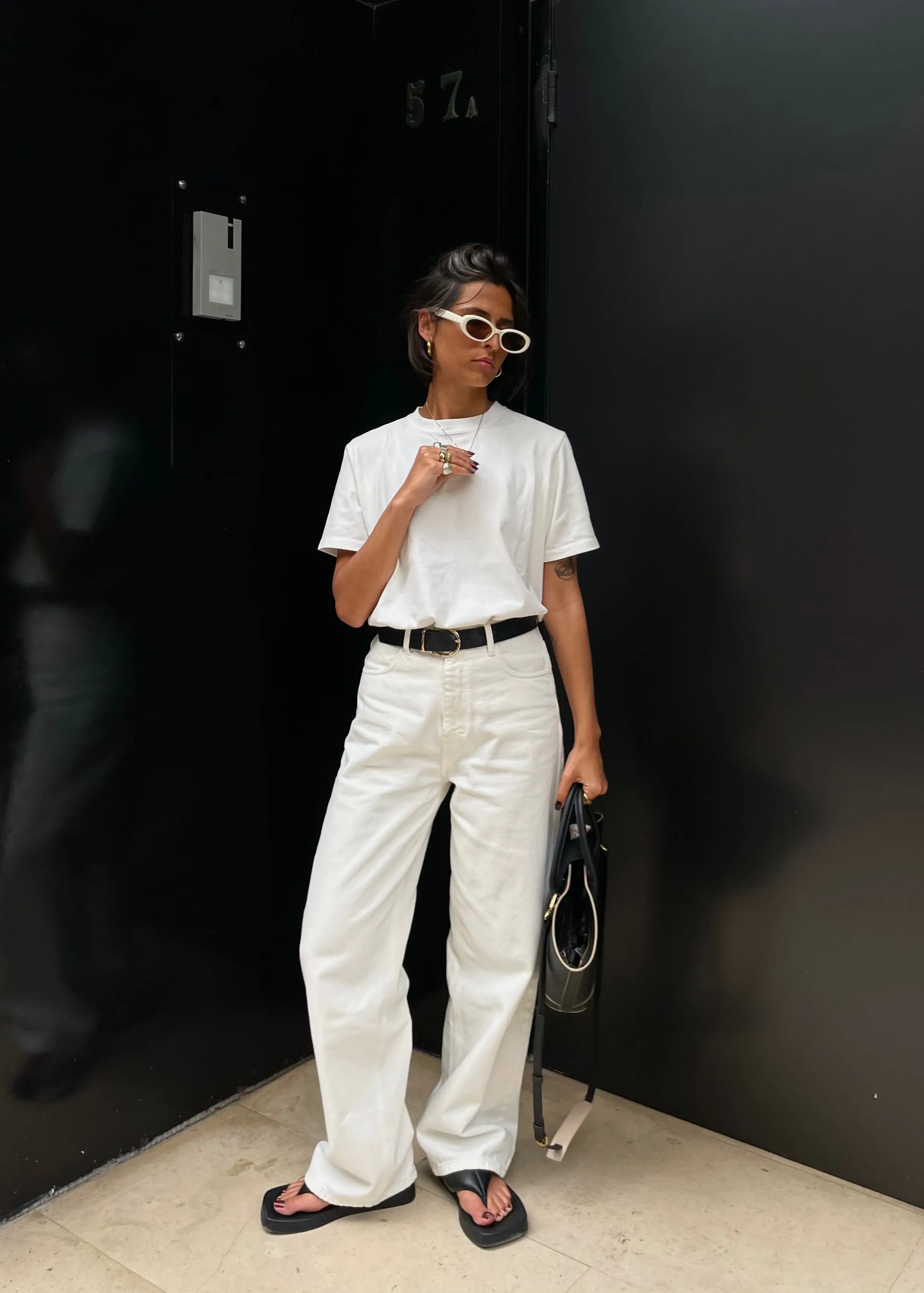 Damian Relaxed White Jeans