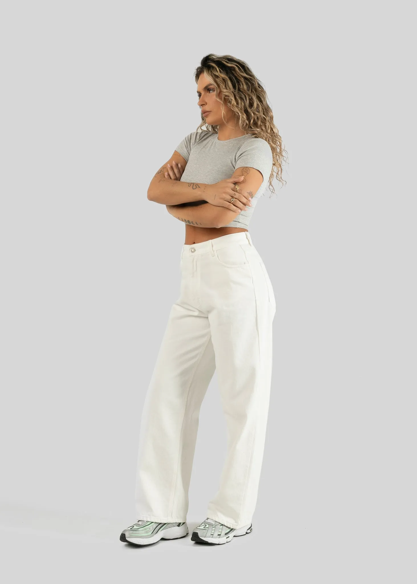 Damian Relaxed White Jeans