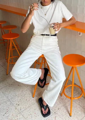 Damian Relaxed White Jeans