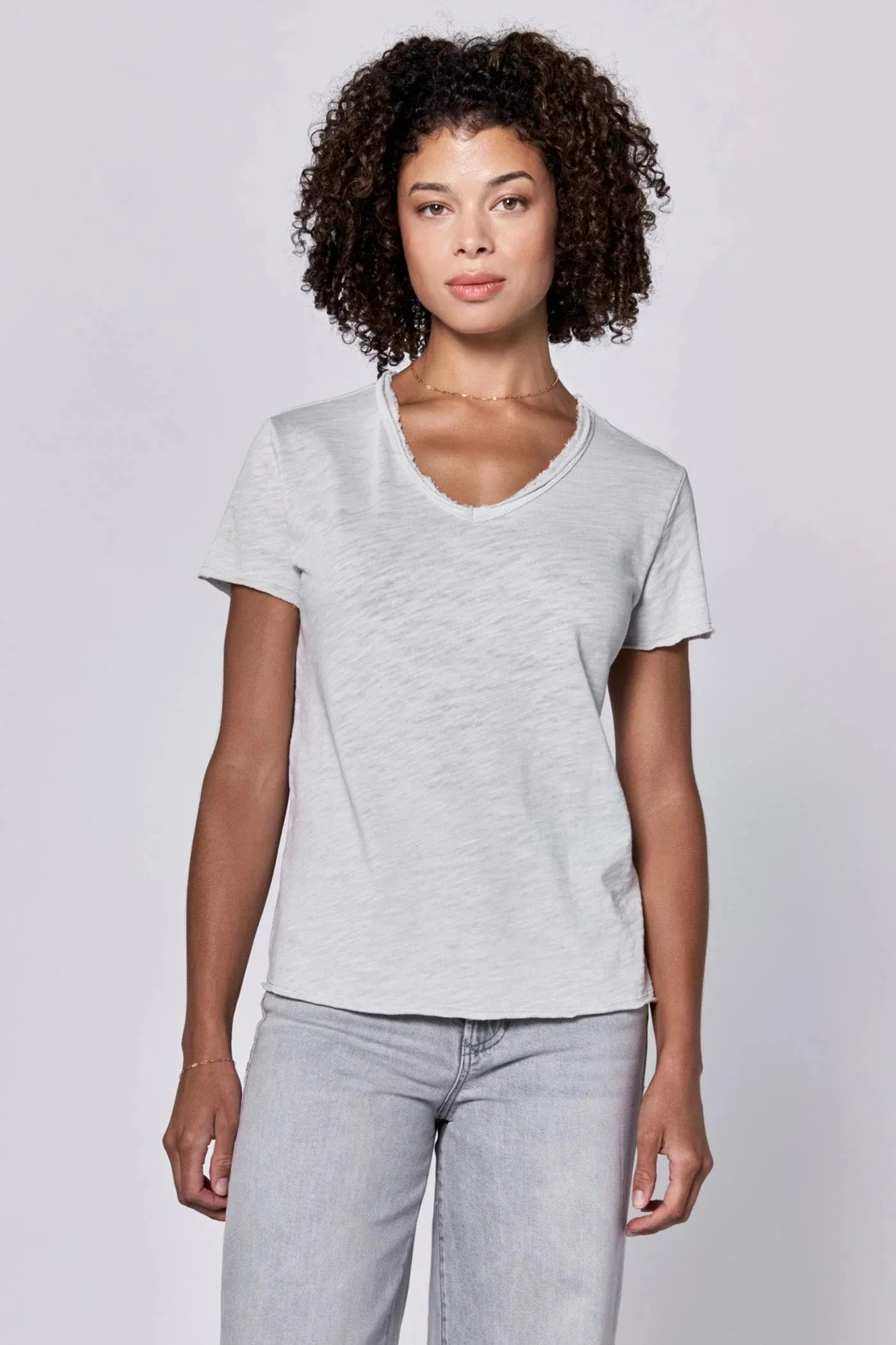 Dear John Vanya Short Sleeve Slub Tee Dawn Blue
