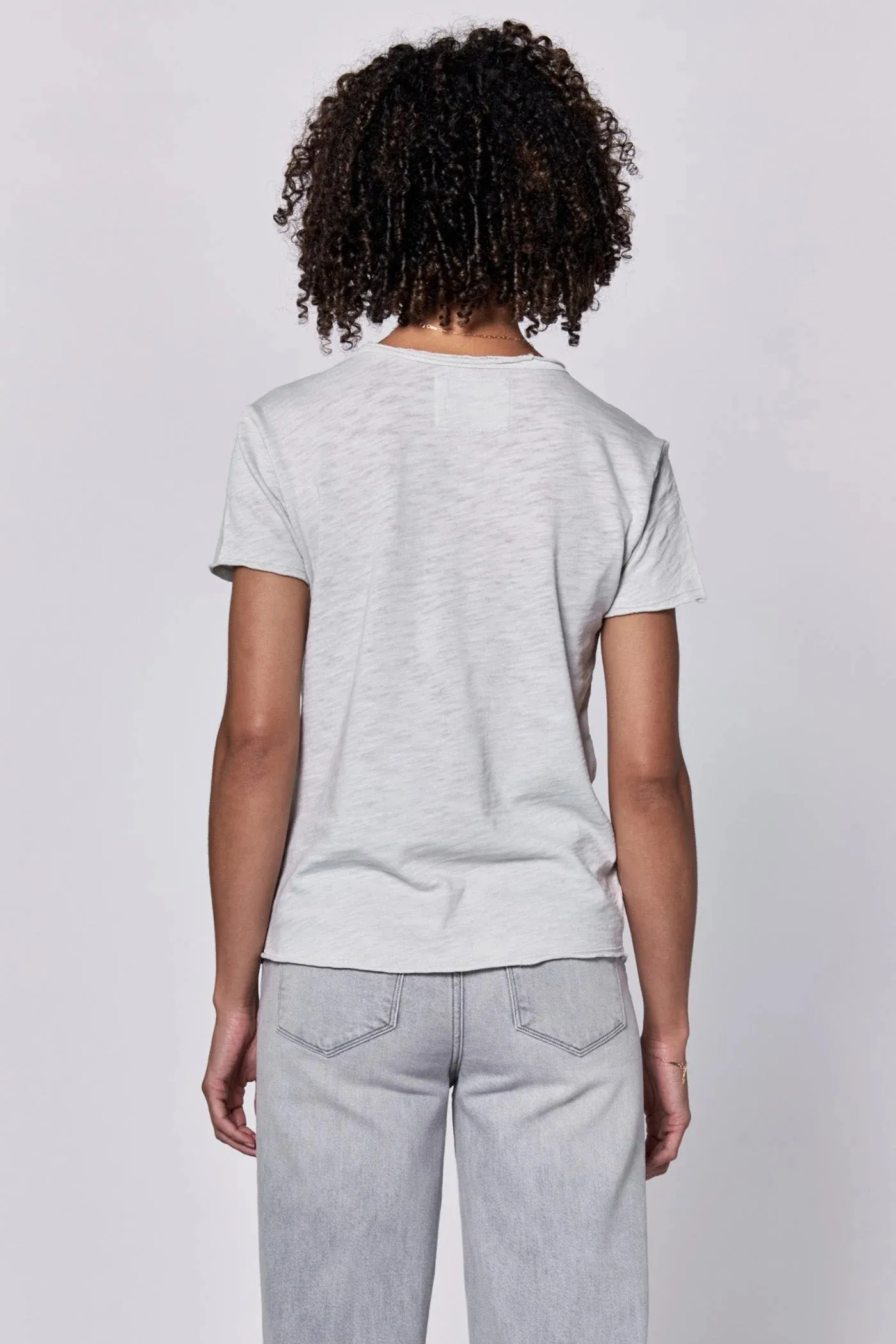 Dear John Vanya Short Sleeve Slub Tee Dawn Blue