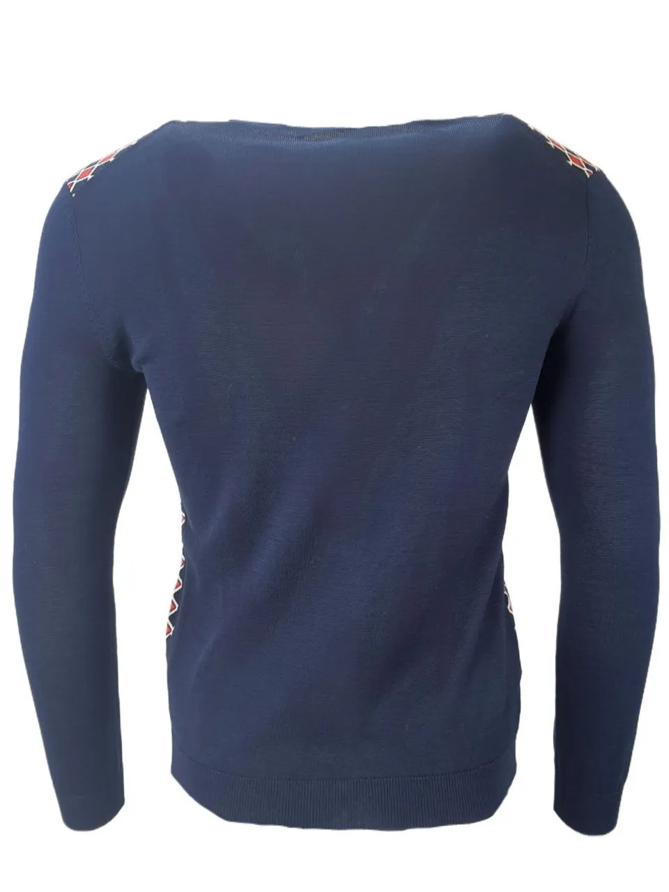 EFM Men's Blue Knitted Stretchy Mariner Cardigan #D1EM5039 NWT