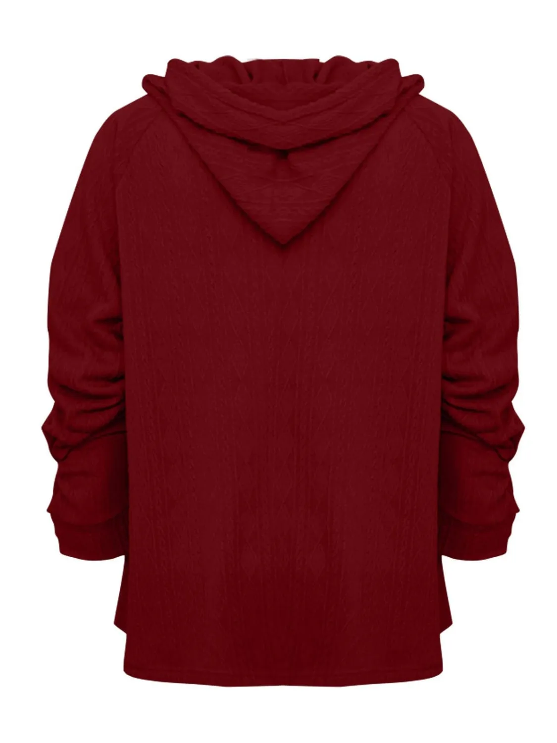 Full Size Drawstring Long Sleeve Hoodie