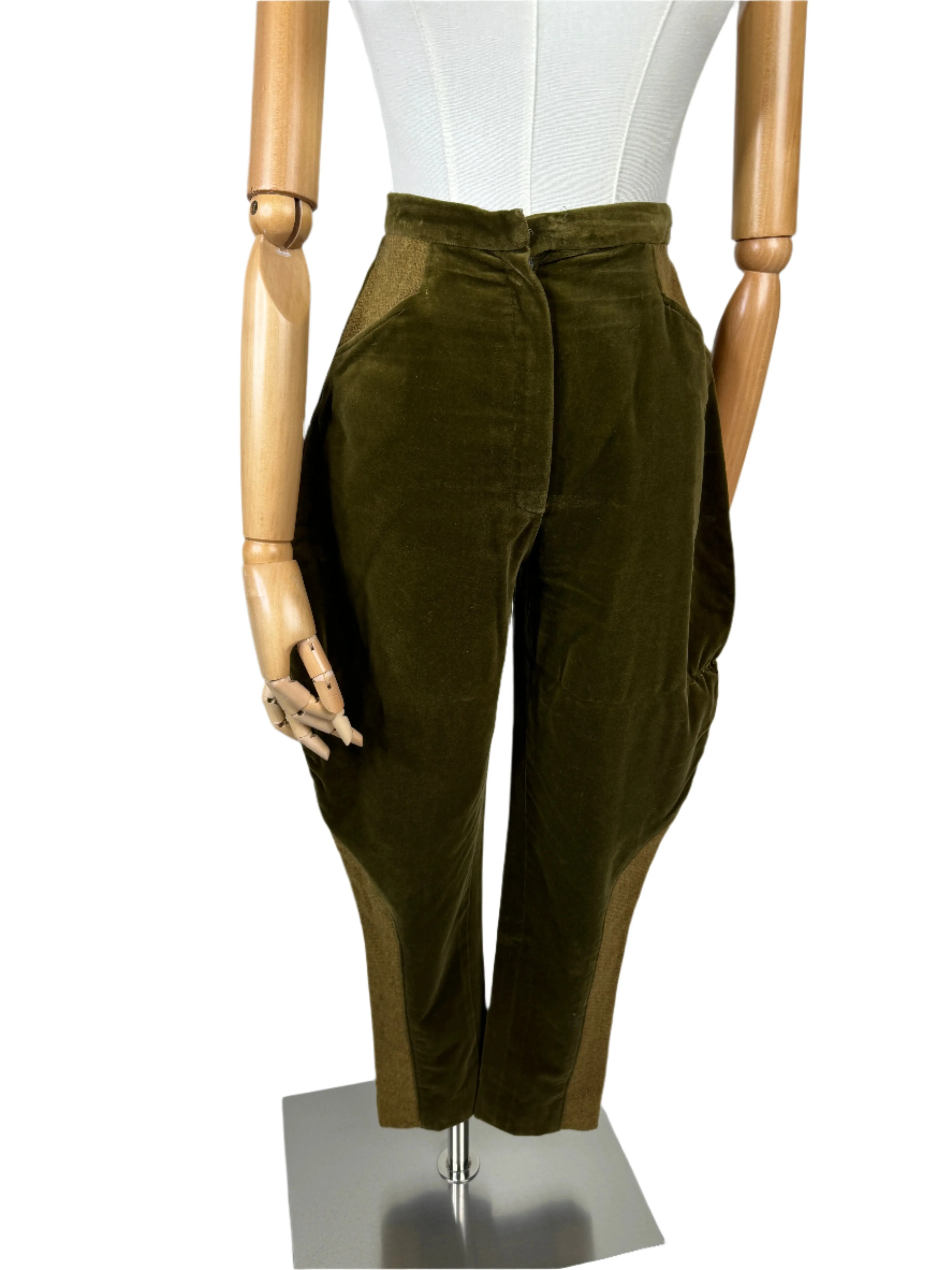 Green Velour Classic Jodhpurs 1950s