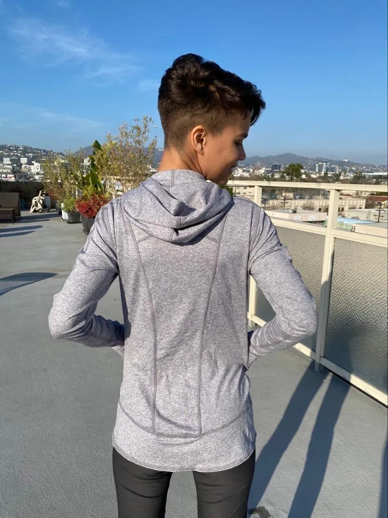 HOODIE MICROFIBER LIGHT GREY