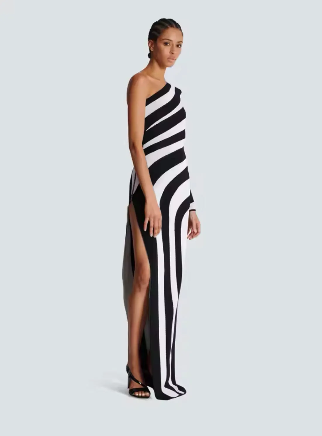 Justine Black and White Maxi Dress