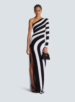 Justine Black and White Maxi Dress
