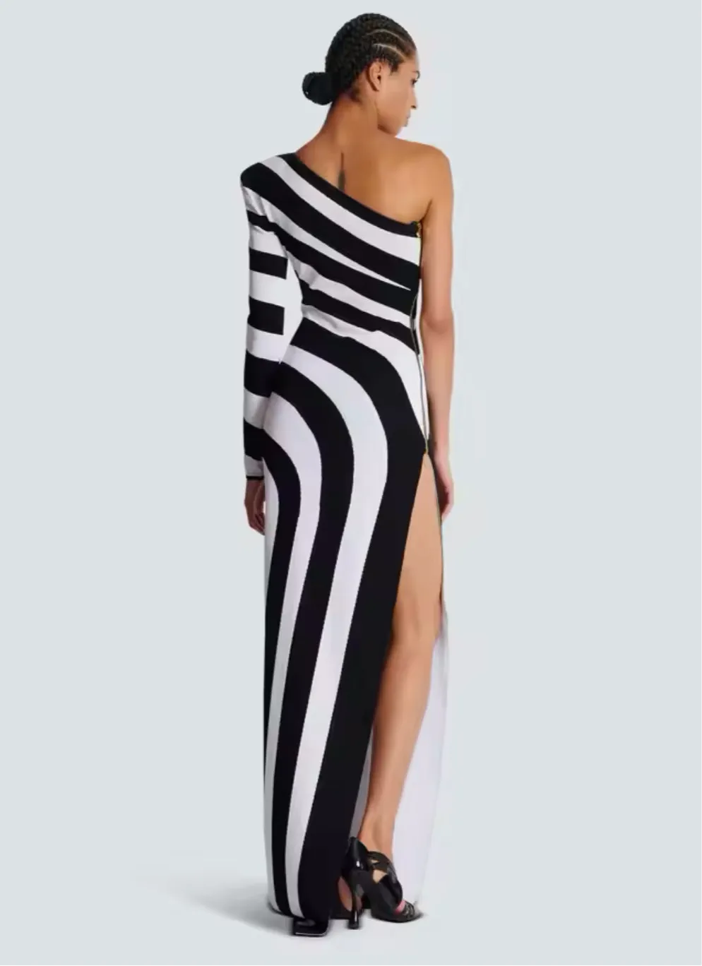 Justine Black and White Maxi Dress