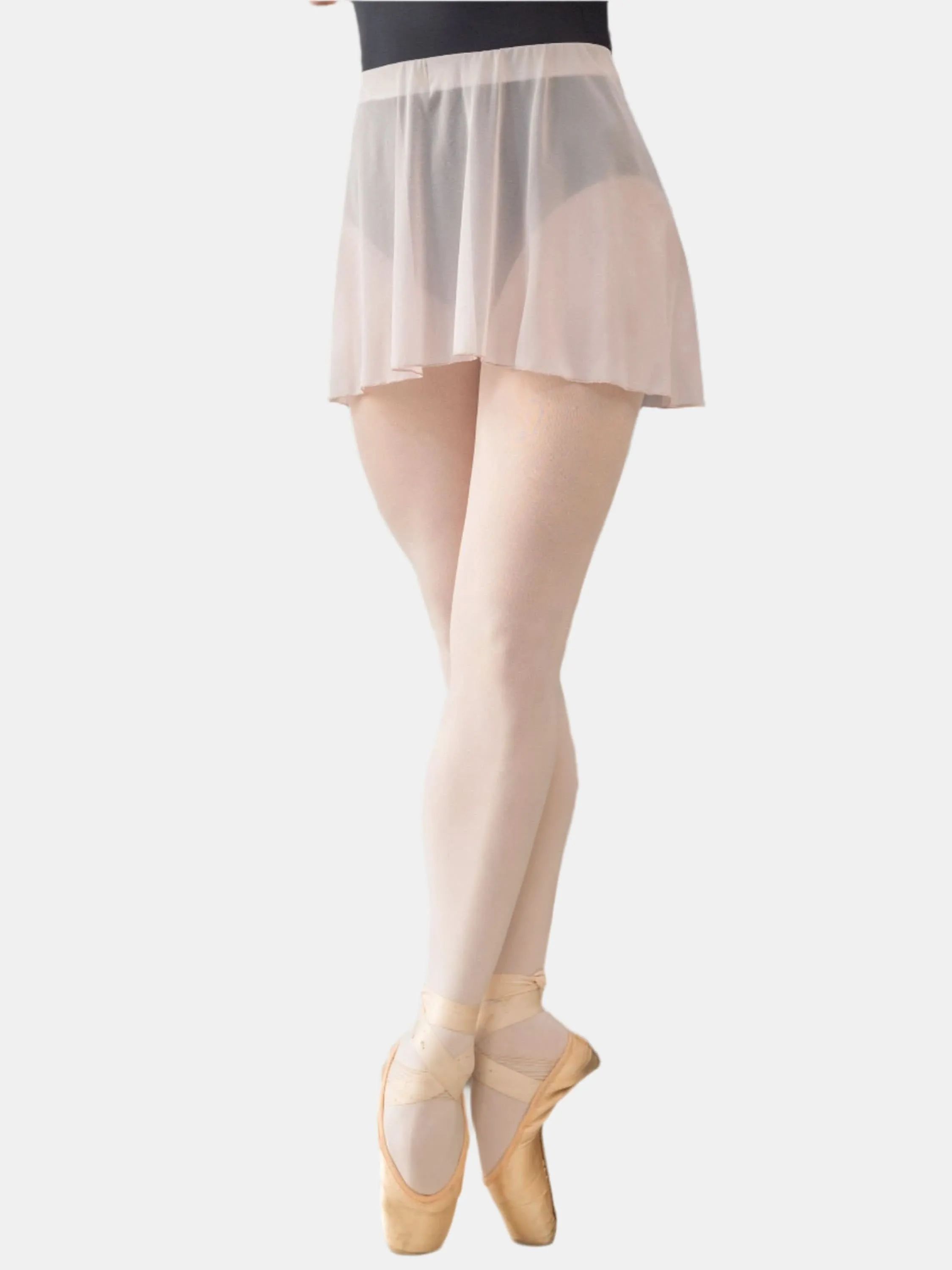 Light Mauve Pull-on Short Dance Skirt MP340
