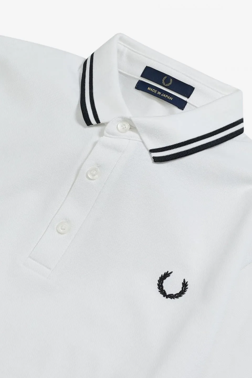 Made in Japan Polo Shirt (White   Black)
