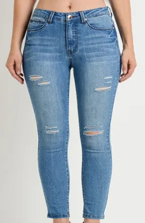 Medium Wash Distressed Denim