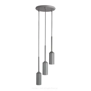 Monotone Stone Grey Triple Percy Pendant Light