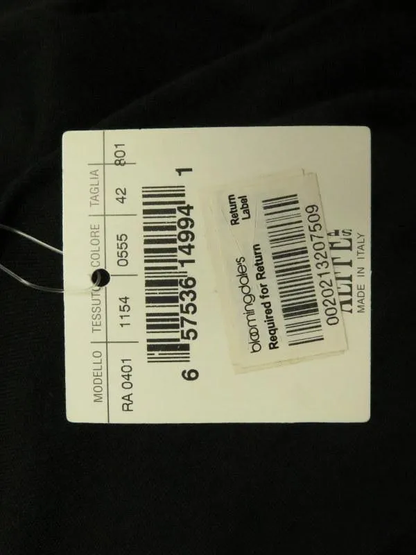 Moschino Women's Dress: Black Silk Blend Size 8, New