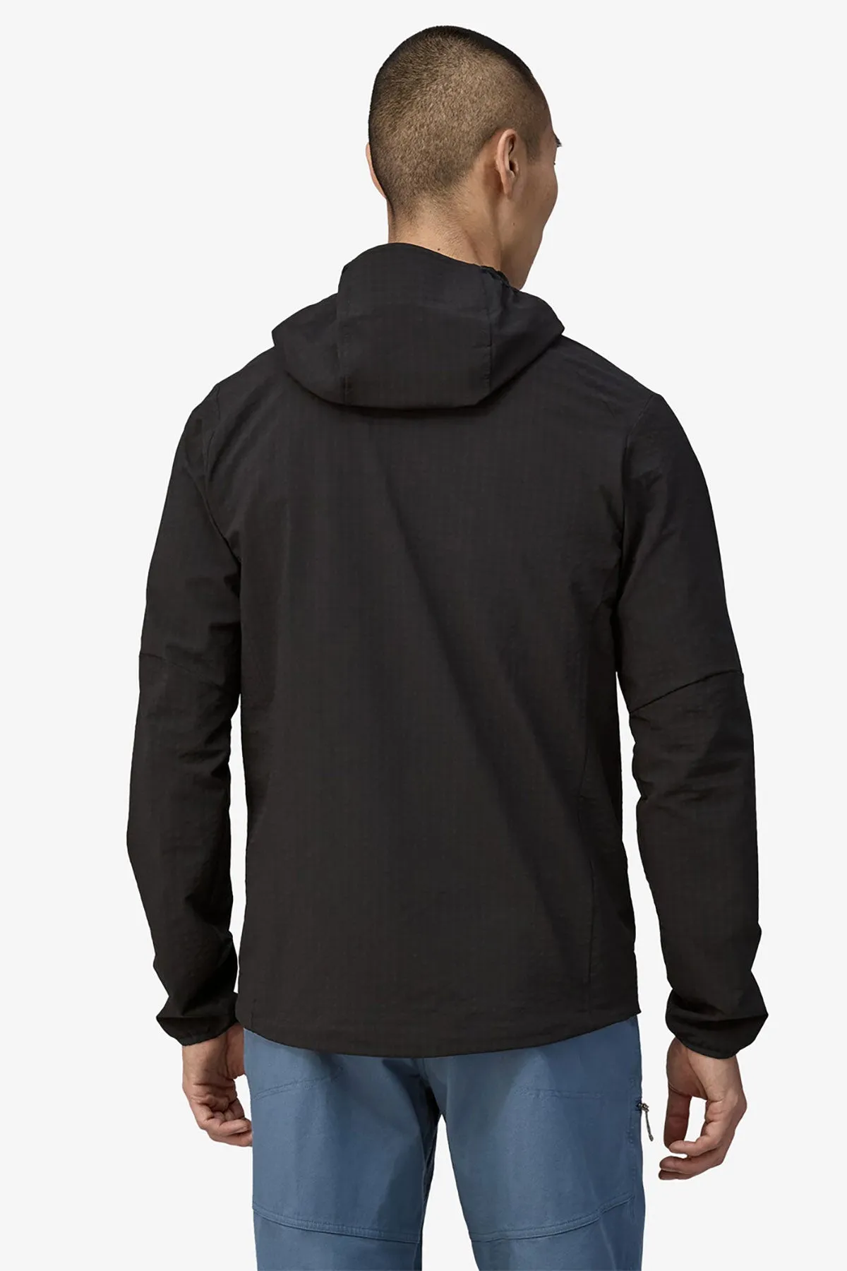Patagonia Mens R1 TechFace Custom Hoodies, Seabird Grey