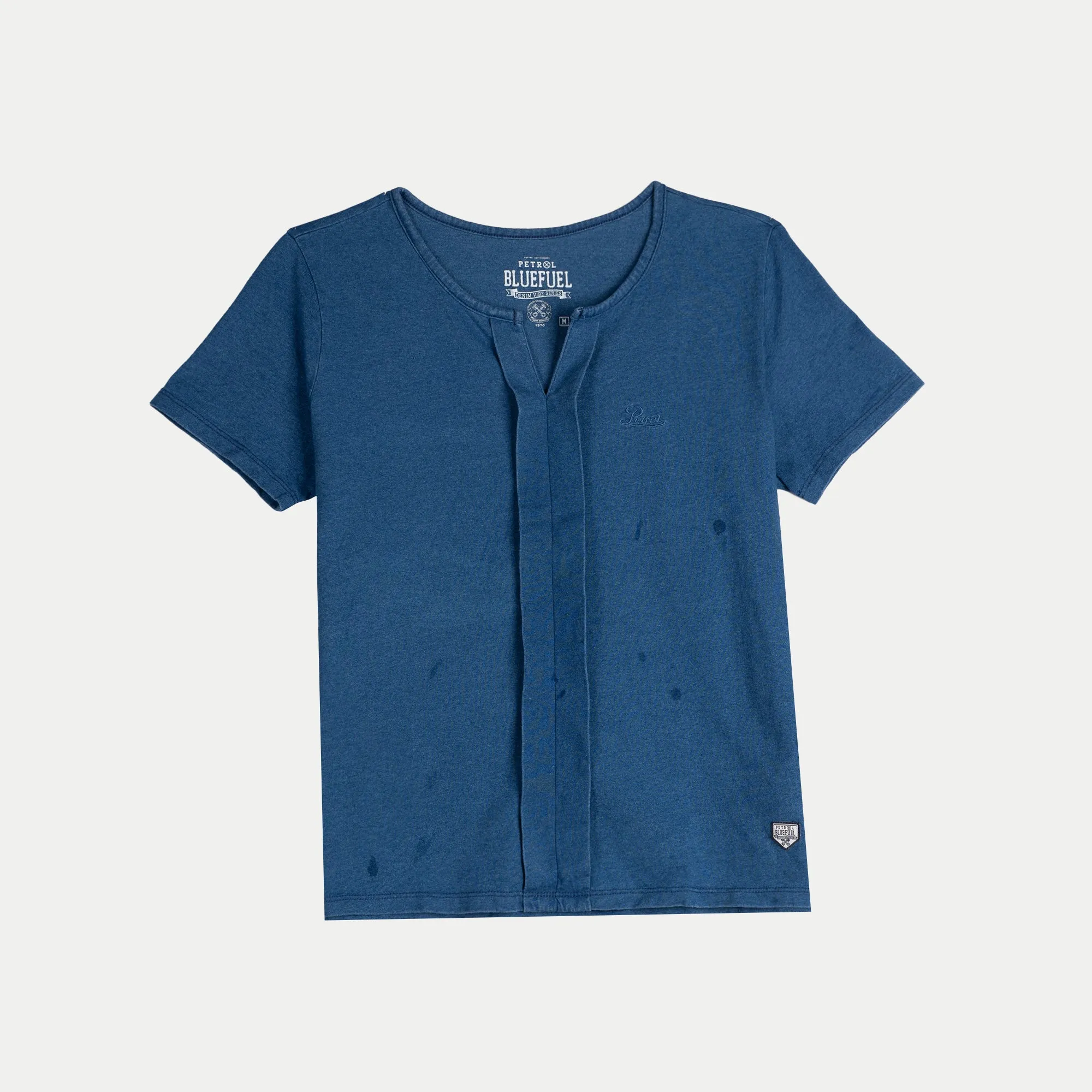 Petrol Basic Tees for Ladies Relaxed Fitting Shirt Special Fabric Trendy fashion Casual Top Raw Wash T-shirt for Ladies 129214 (Raw Wash)