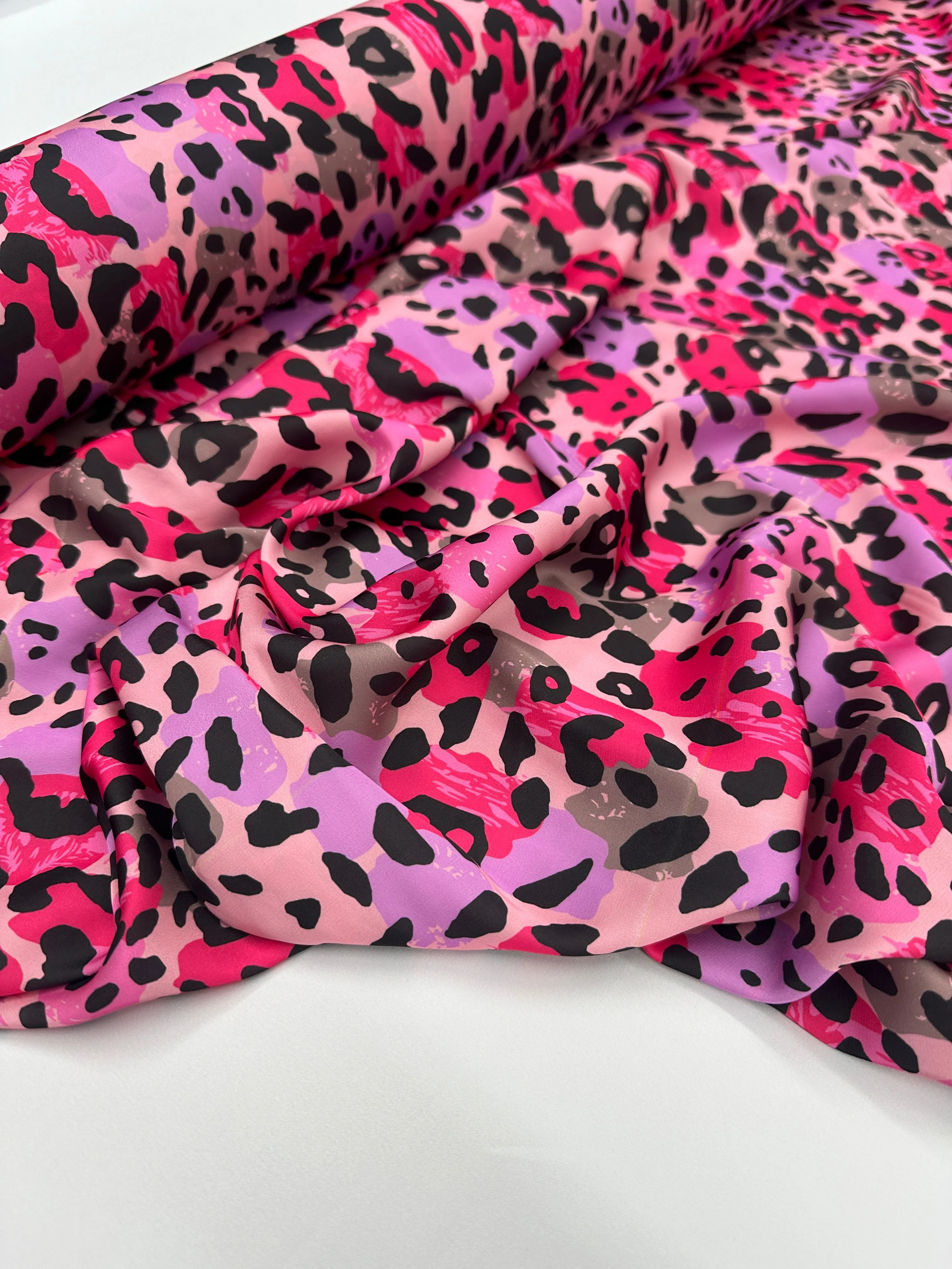 Satin Prints  - Leo Cerise