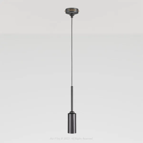 Signature Gunmetal Grey Single Percy Pendant Light