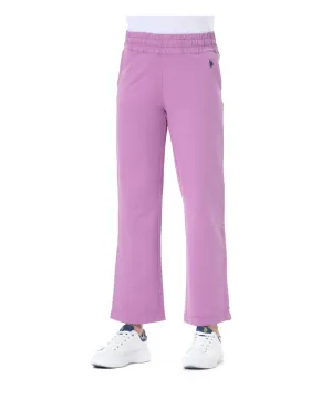 US POLO WOMEN FLEECE STRAIGHT LEG PANTS WITH LOGO