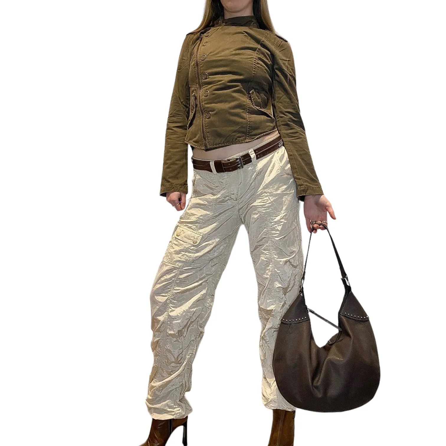 Vintage Ruched Cargo Pants (M)