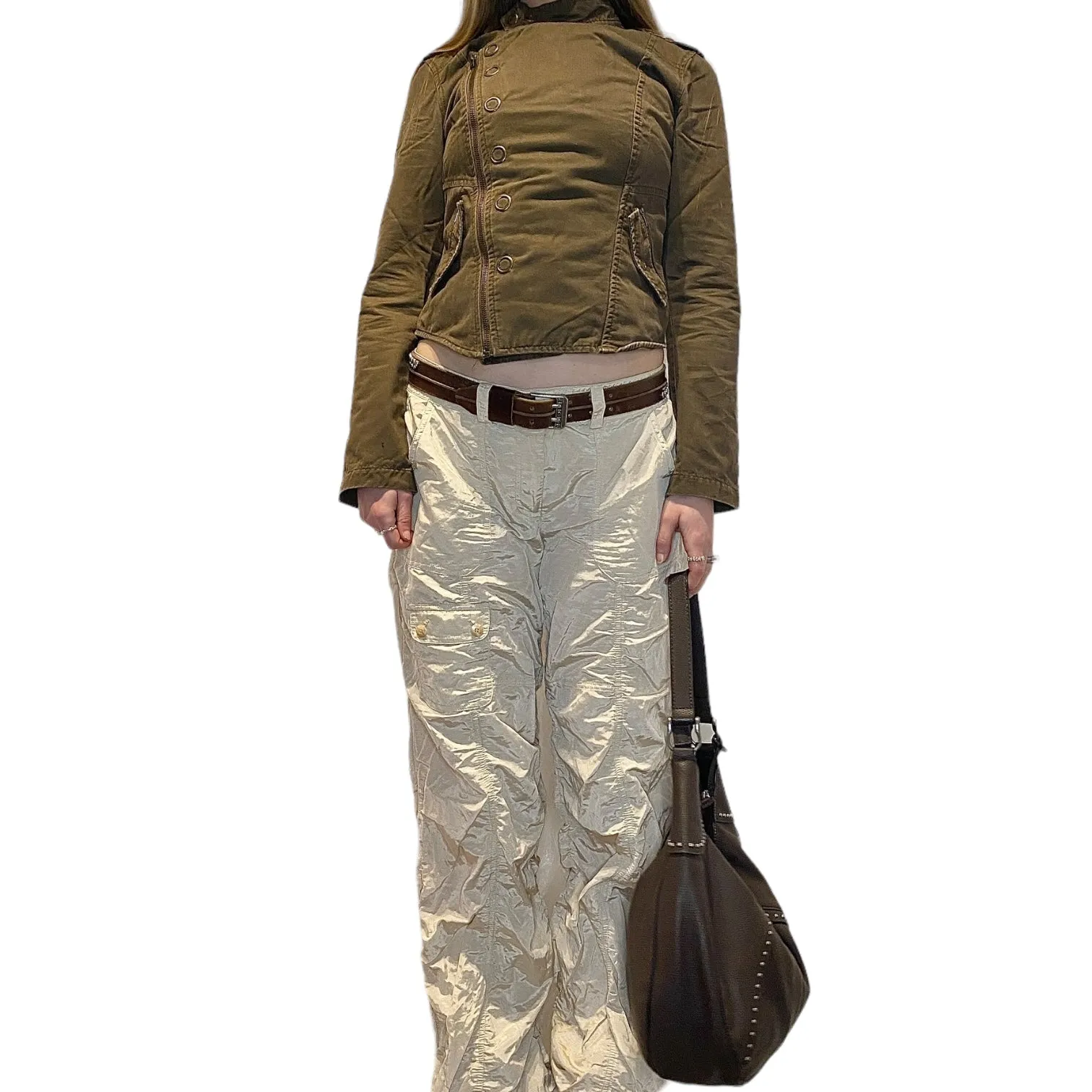 Vintage Ruched Cargo Pants (M)