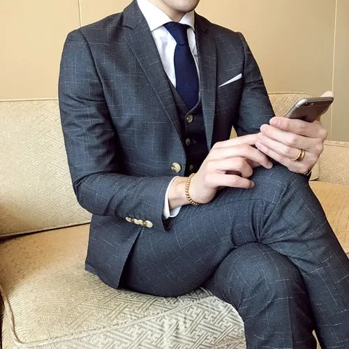 West Louis (Jacket Vest Pants) Business Formal Suit