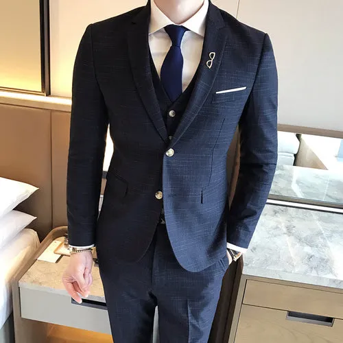 West Louis (Jacket Vest Pants) Business Formal Suit