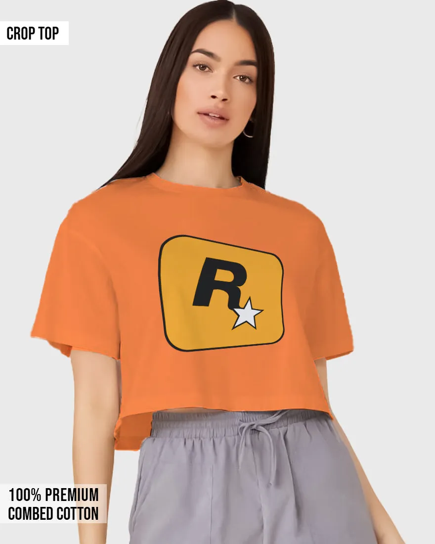 Womens Cropped TShirt Gaming Gta 1
